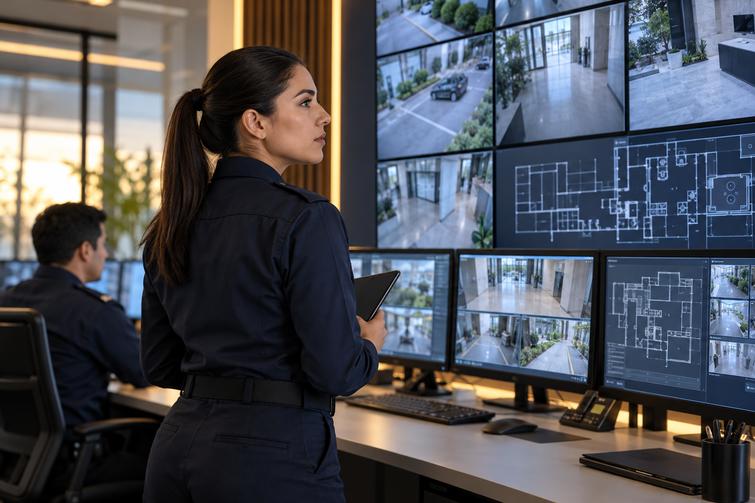 Supervisión y prevención desde un centro de monitoreo — imagen conceptual